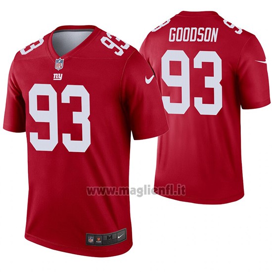 Maglia NFL Legend New York Giants 93 B.j. Goodson Inverted Rosso